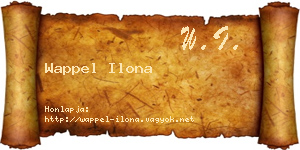 Wappel Ilona névjegykártya